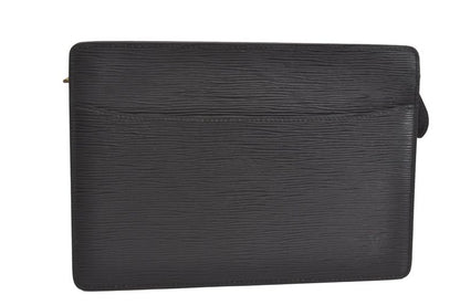 Louis Vuitton Epi Pochette Homme Clutch Handbag Black M52522 LV 4258n