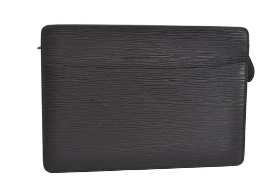 Louis Vuitton Epi Pochette Homme Clutch Handbag Black M52522 LV 4258n