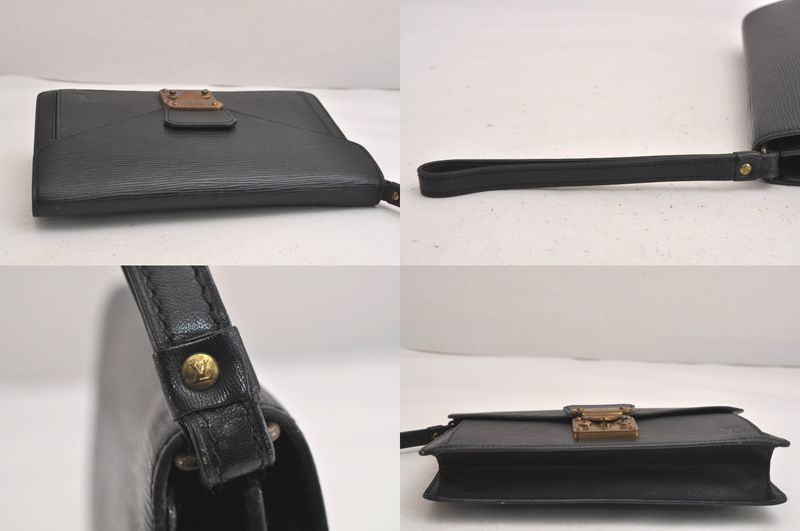 Louis Vuitton Epi Serie Dragonne Clutch Bag Black M52612 LV 4268n