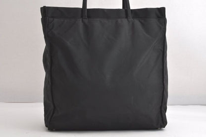 Prada Vintage Nylon Tote Handbag Black 4275n