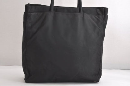 Prada Vintage Nylon Tote Handbag Black 4275n