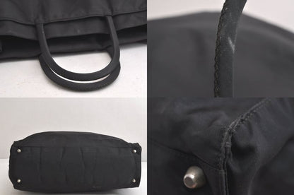 Prada Vintage Nylon Tote Handbag Black 4275n