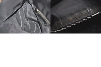 Fendi Vintage Shoulder Tote Bag Nylon Leather Black 4290n