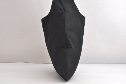 Fendi Vintage Shoulder Tote Bag Nylon Leather Black 4290n