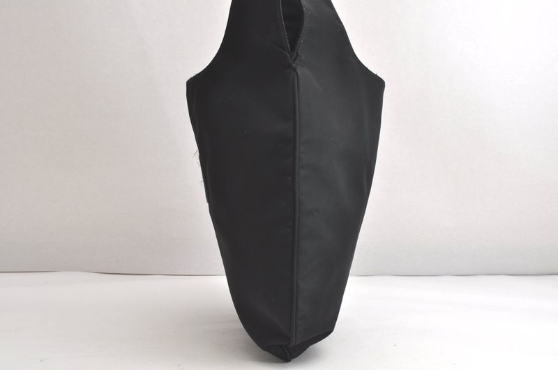 Fendi Vintage Shoulder Tote Bag Nylon Leather Black 4290n