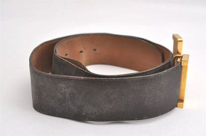 Hermes Constance Leather Belt 27.2-28.7" Black 4316n