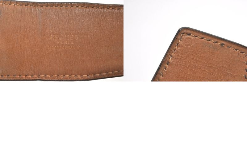 Hermes Constance Leather Belt 27.2-28.7" Black 4316n