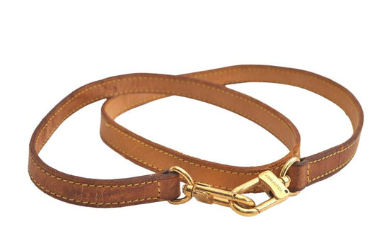 Louis Vuitton Leather Shoulder Strap Beige 38.6" LV 4331n