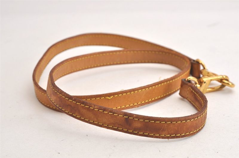 Louis Vuitton Leather Shoulder Strap Beige 38.6" LV 4331n