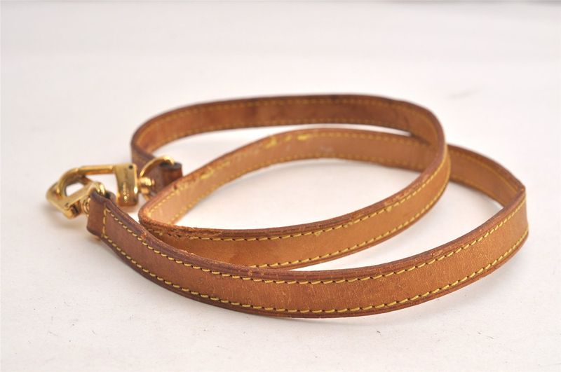 Louis Vuitton Leather Shoulder Strap Beige 38.6" LV 4331n