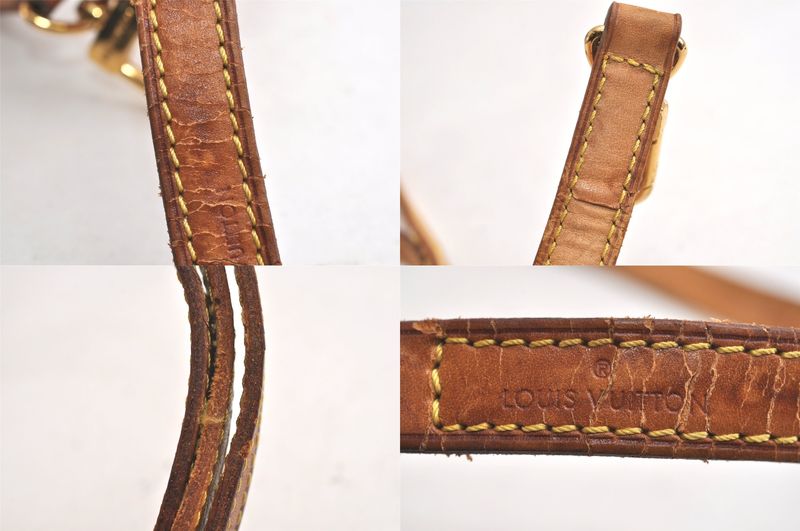 Louis Vuitton Leather Shoulder Strap Beige 38.6" LV 4331n