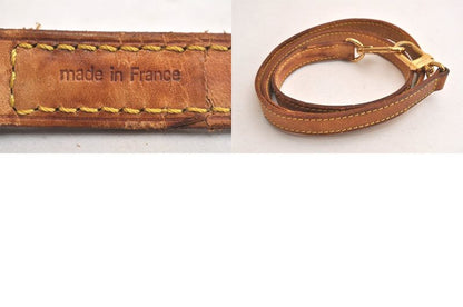 Louis Vuitton Leather Shoulder Strap Beige 38.6" LV 4331n