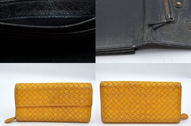 Gucci Celine Barbaries Balenciaga Bottega Veneta Bifold Long Wallet Set Of 4