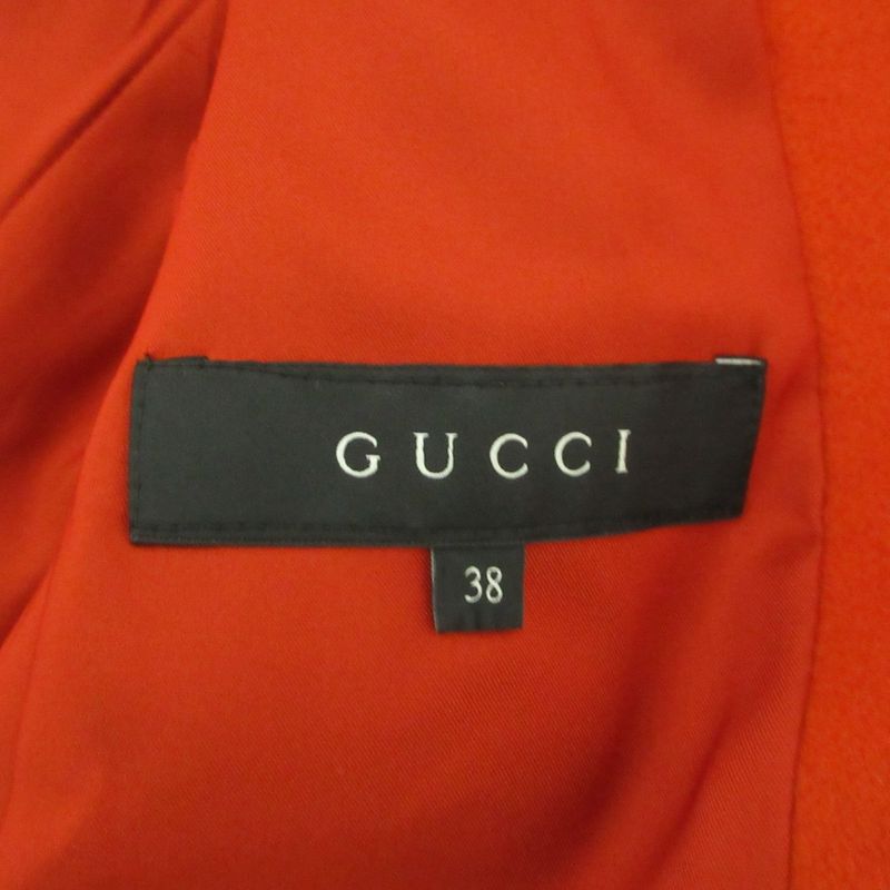 Good Gucci Wool Long Chester Coat 354334 38 Red Ladies Used