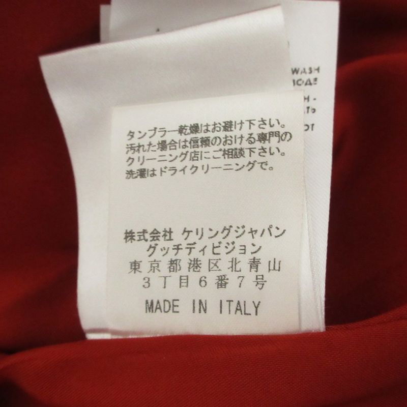 Good Gucci Wool Long Chester Coat 354334 38 Red Ladies Used