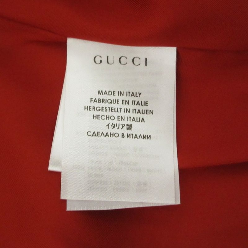 Good Gucci Wool Long Chester Coat 354334 38 Red Ladies Used