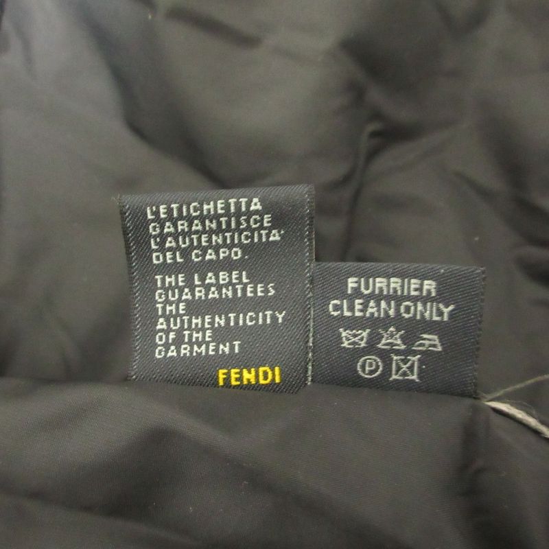 Good Fendi Fur Trim Down Jacket Blouson 42 Black Women Used