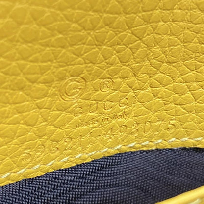 Gucci Clutch Bag Soho 598211 Yellow Leather