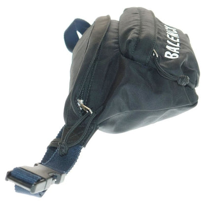 Balenciaga Wheel Logo Design Adjuster Waist Pouch Black 533009