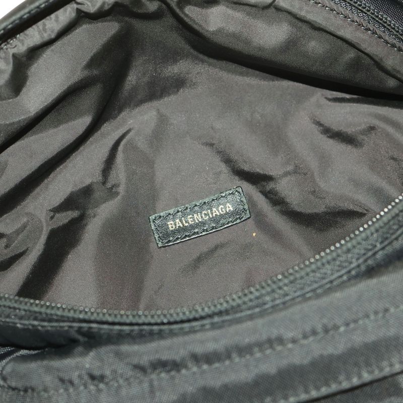 Balenciaga Wheel Logo Design Adjuster Waist Pouch Black 533009