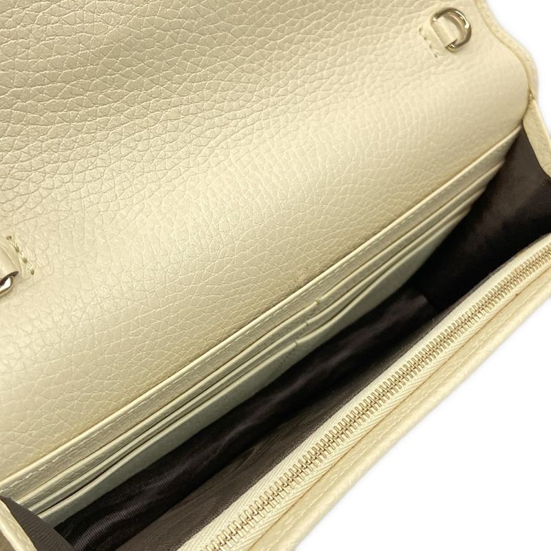 Gucci Clutch Bag Soho 598211 Ivory Leather