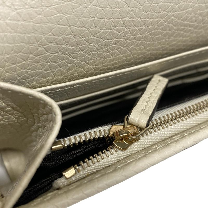 Gucci Clutch Bag Soho 598211 Ivory Leather