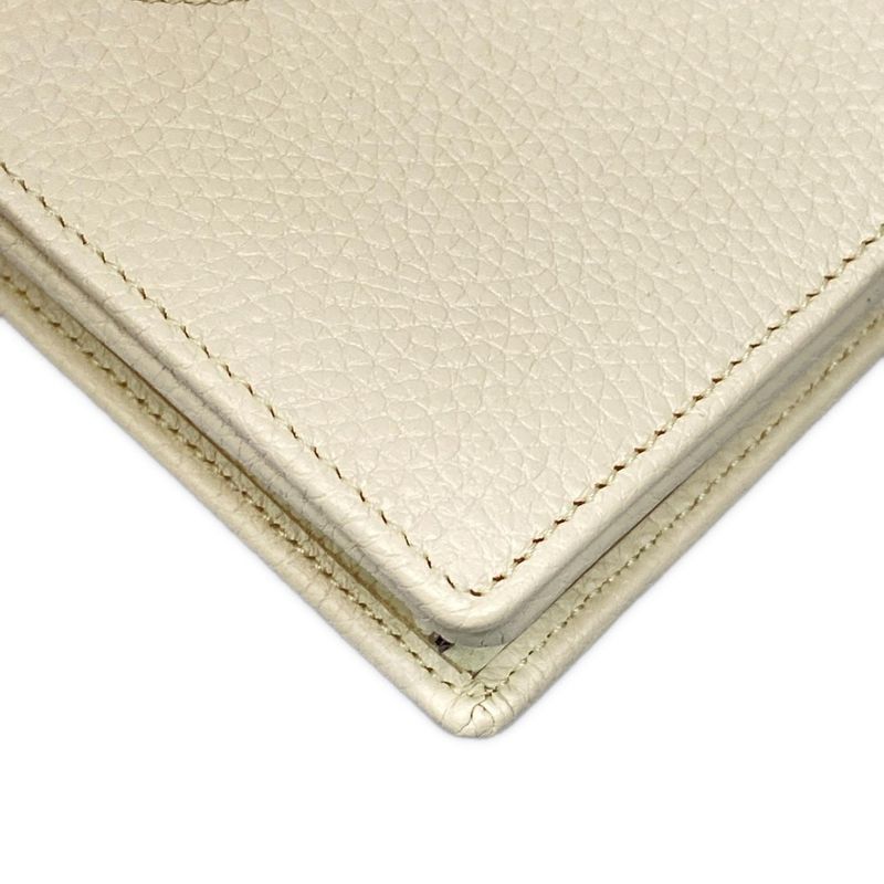 Gucci Clutch Bag Soho 598211 Ivory Leather