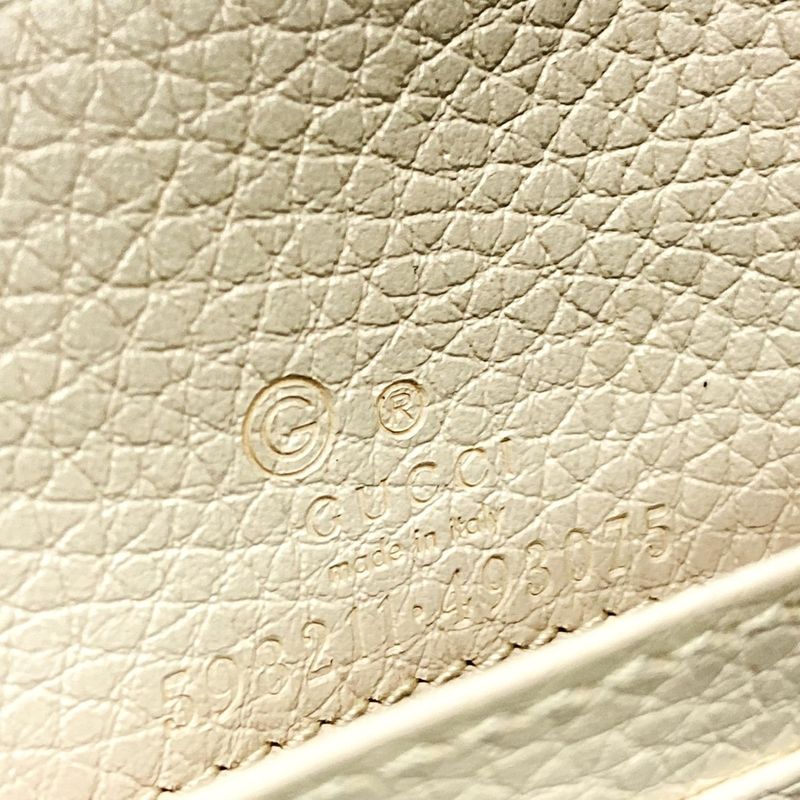 Gucci Clutch Bag Soho 598211 Ivory Leather
