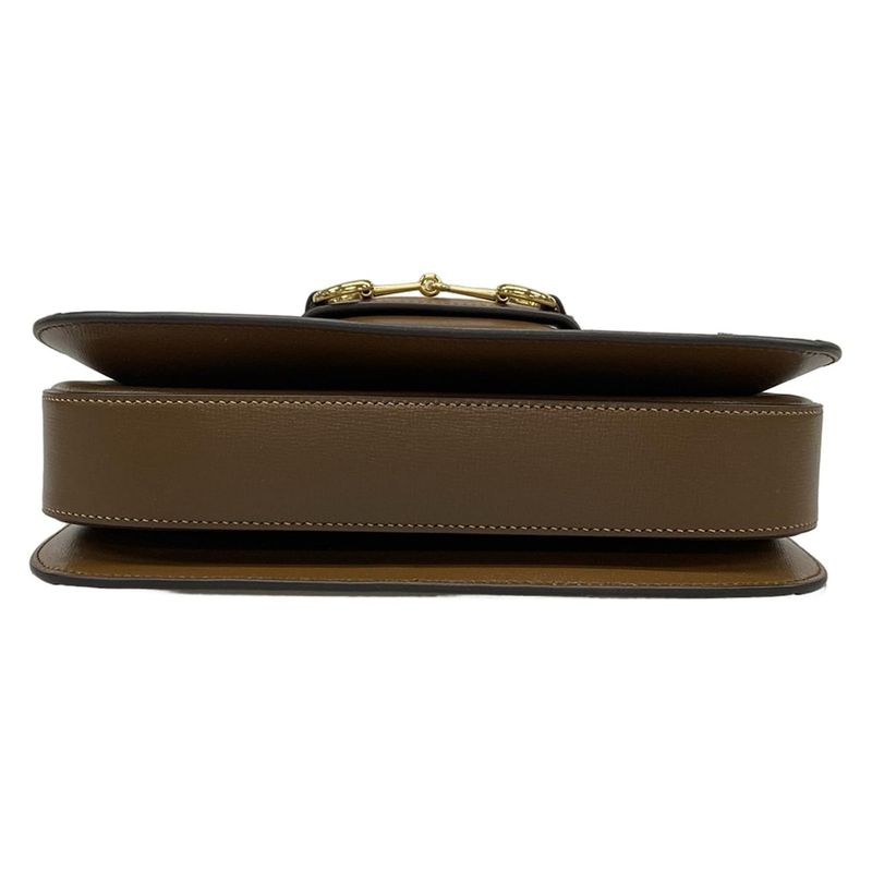 Gucci Shoulder Bag GG Plus GG Supreme/horsebit 1955 602204 Beige And Dark Brown