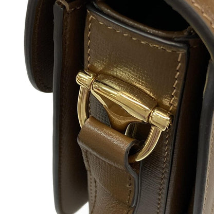 Gucci Shoulder Bag GG Plus GG Supreme/horsebit 1955 602204 Beige And Dark Brown