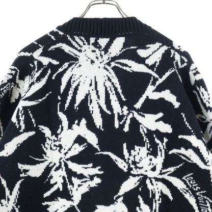 Louis Vuitton 23SS Thistle Jacquard Wool Knit Cardigan Black Rm231 H56 Hon98w