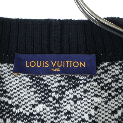 Louis Vuitton 23SS Thistle Jacquard Wool Knit Cardigan Black Rm231 H56 Hon98w