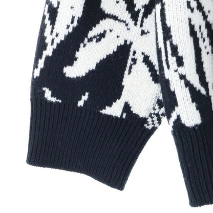 Louis Vuitton 23SS Thistle Jacquard Wool Knit Cardigan Black Rm231 H56 Hon98w