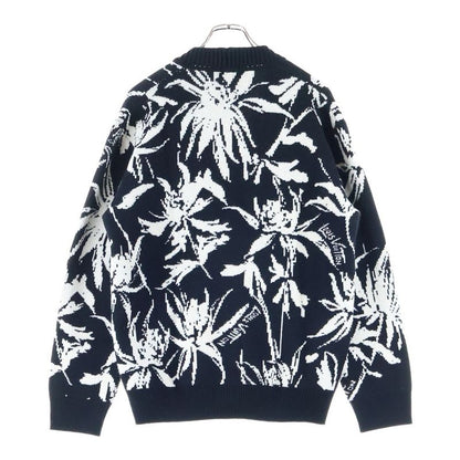 Louis Vuitton 23SS Thistle Jacquard Wool Knit Cardigan Black Rm231 H56 Hon98w