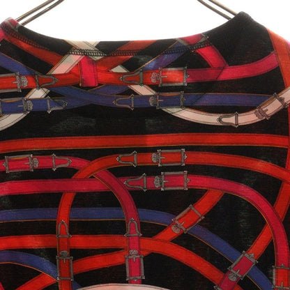 Hermes Belt All-over Print Crew Neck Short Sleeved T-shirt Cut And Sewn