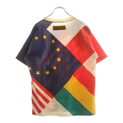 Louis Vuitton 19AW Flag Printed Crewneck Short-sleeved T-shirt Cut And Sewn