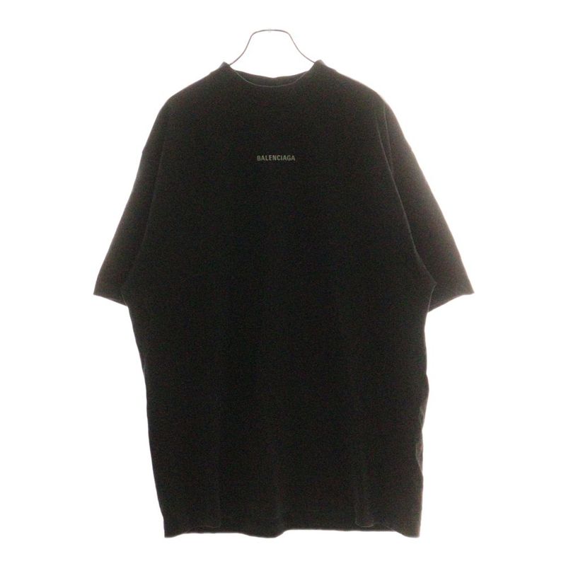Balenciaga 24SS Reflector Logo Short Sleeve T-shirt Black 764235 Tqvn1
