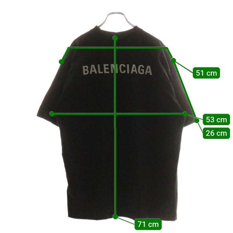 Balenciaga 24SS Reflector Logo Short Sleeve T-shirt Black 764235 Tqvn1