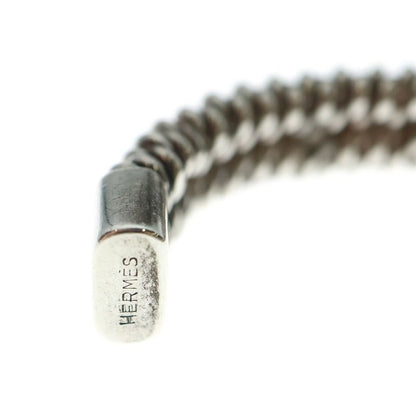 Hermes Vintage Woven Bangle Woven Bangle Bracelet Silver