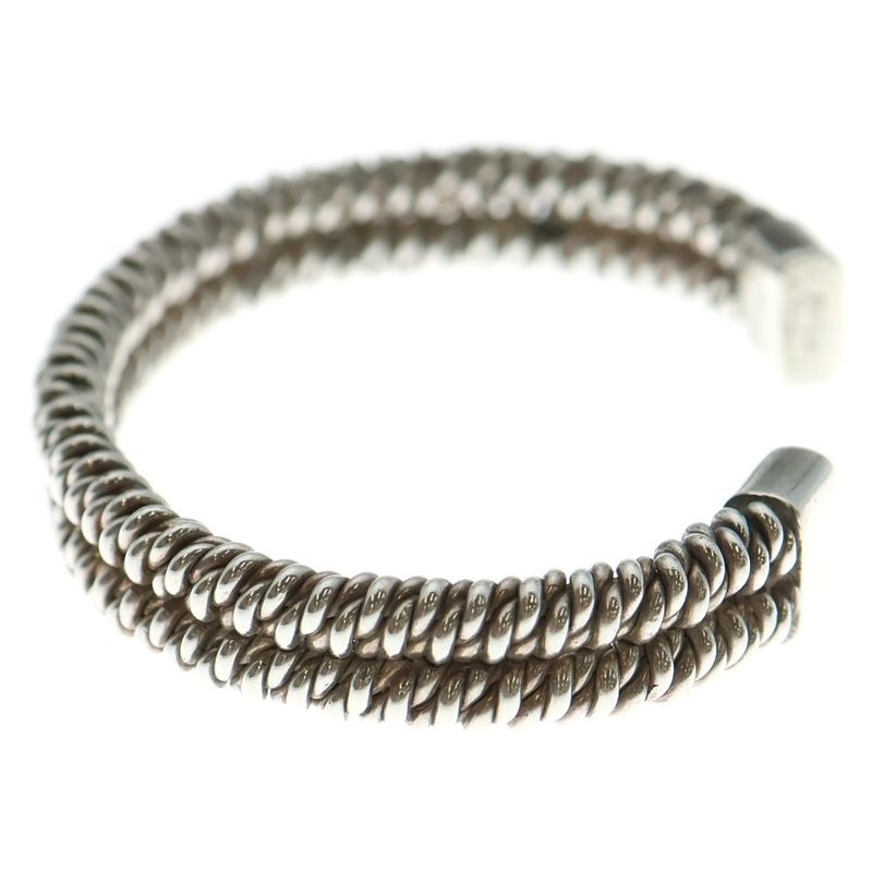 Hermes Vintage Woven Bangle Woven Bangle Bracelet Silver