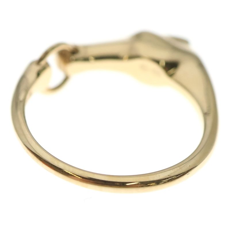 Hermes Gallop Ring With Diamonds Au750 Gold #51