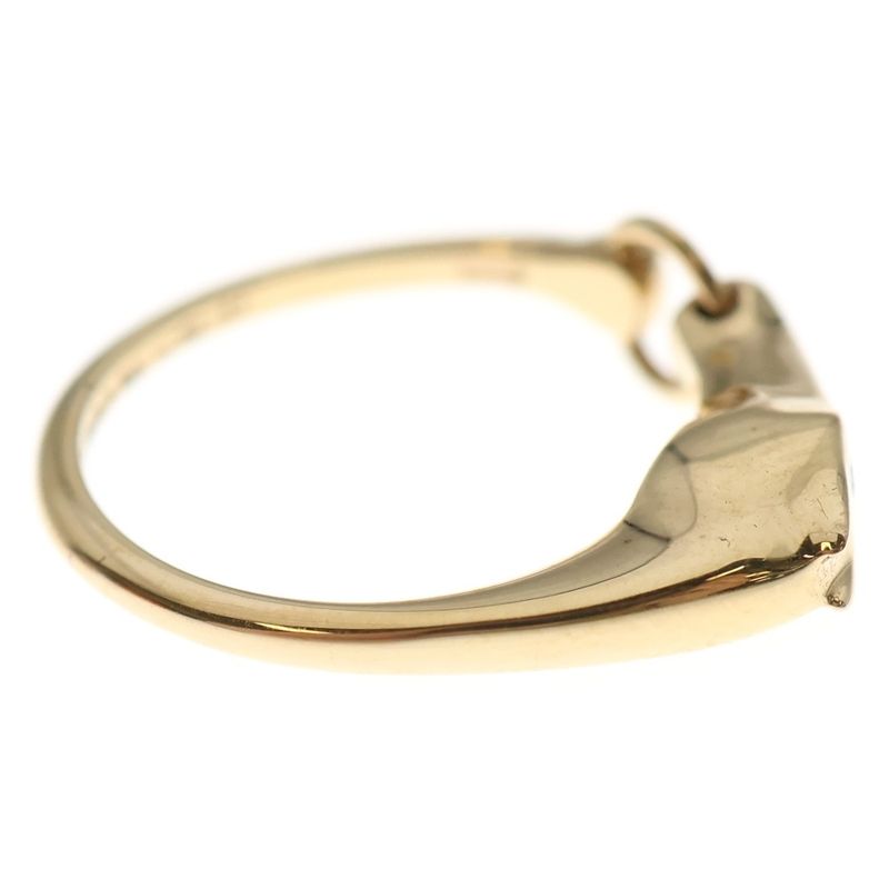 Hermes Gallop Ring With Diamonds Au750 Gold #51