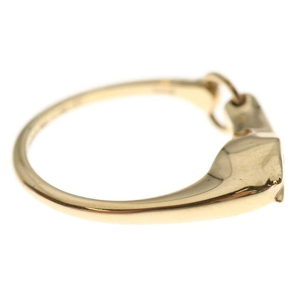 Hermes Gallop Ring With Diamonds Au750 Gold #51