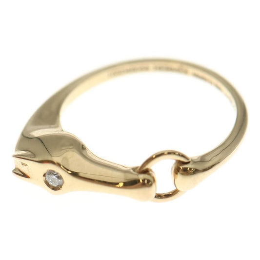 Hermes Gallop Ring With Diamonds Au750 Gold #51