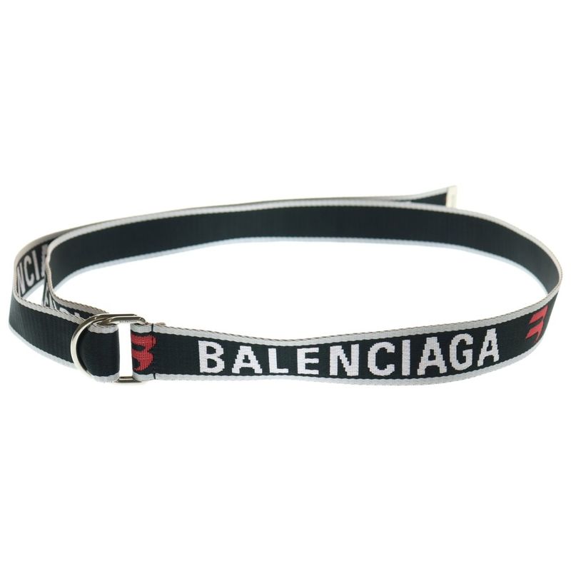 Balenciaga Dring Logo Belt Black/white 703137