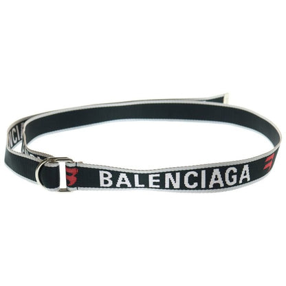 Balenciaga Dring Logo Belt Black/white 703137