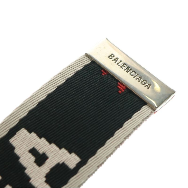 Balenciaga Dring Logo Belt Black/white 703137