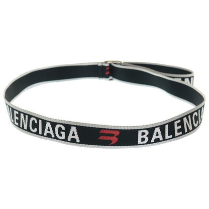 Balenciaga Dring Logo Belt Black/white 703137