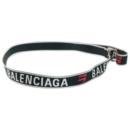 Balenciaga Dring Logo Belt Black/white 703137