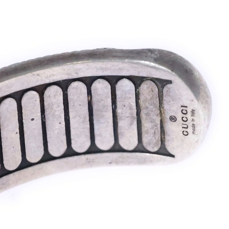 Gucci GG Leaf Motif Bangle Bracelet Silver 551907 J8400 0811